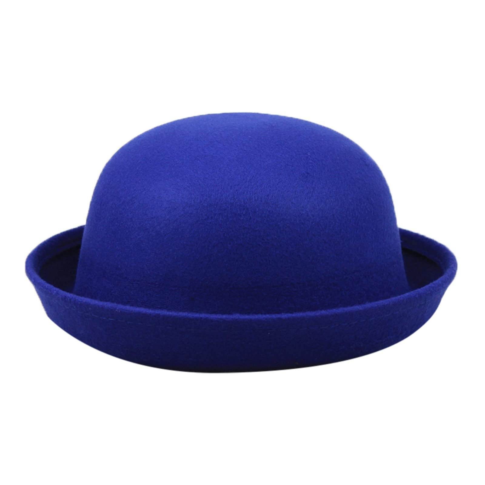 Generic Elegant Women's Roll-Up Brim Fedora hat with roll-up brim for versatile daywear