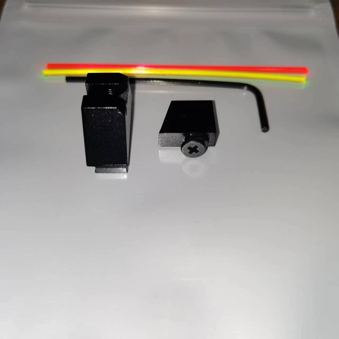 Generic elevation detail of front and rear sights for better aiming consistency