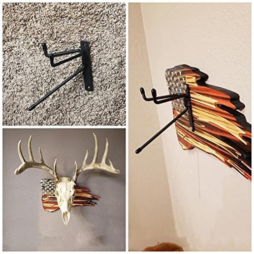 Generic European skull hanger on wood with burnt flag finish