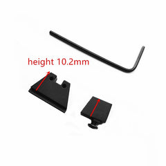 Generic fiber optic rear sight for Glock G19 supports quick follow-up practice sessions