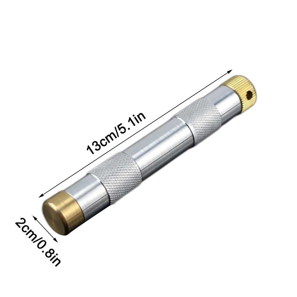 Generic Fire Starter Tube metal detail showcases rust-proof aluminum and brass construction.