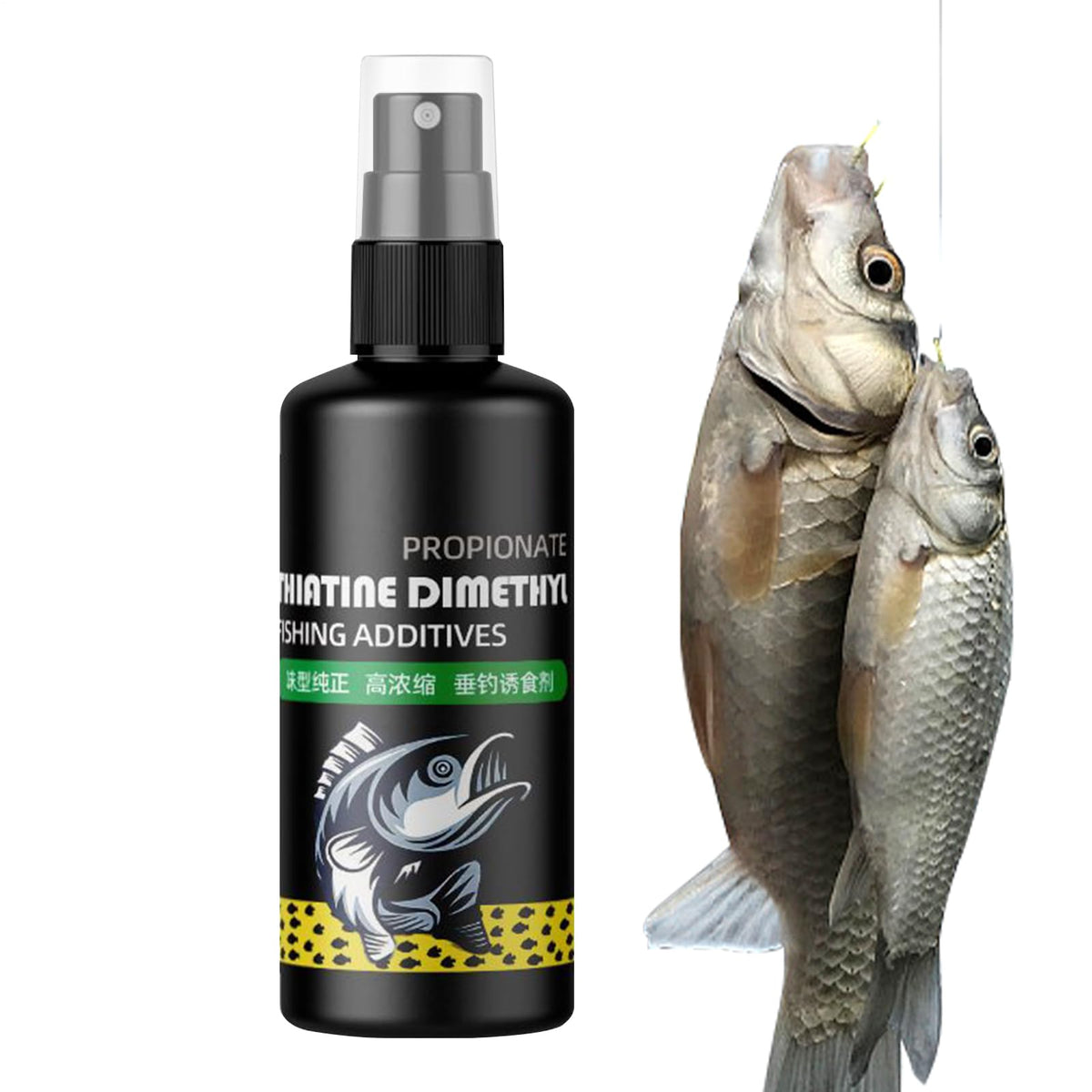 Generic Fish Bait Attractant 100ml bottle ready for freshwater and saltwater trips, enhances palatability.