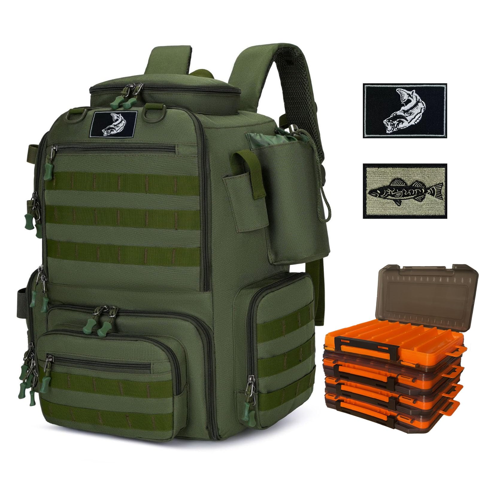 Generic backpack exterior pockets and zippers enable quick gear access.
