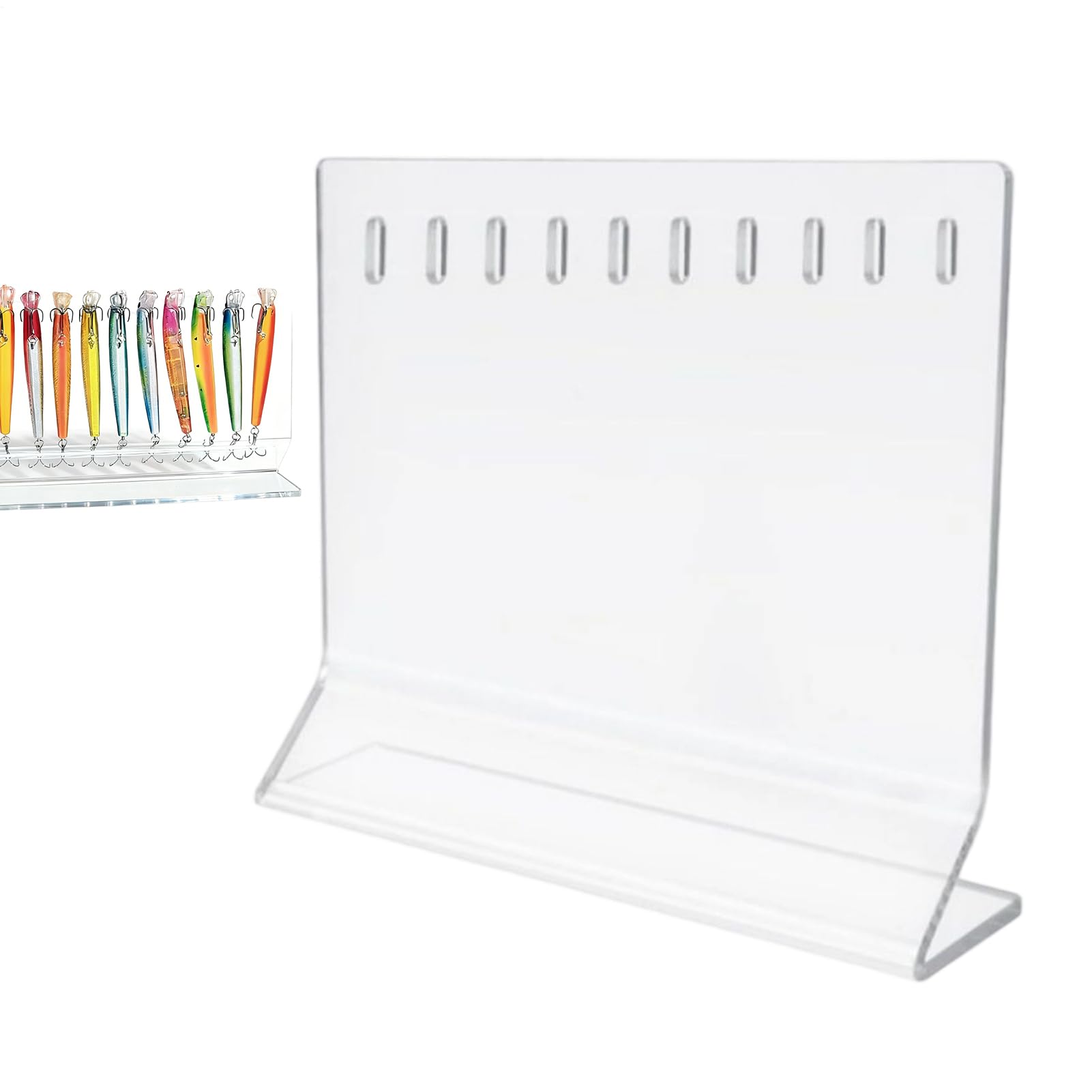 Generic fishing lure drying rack 10-hole stand keeps tackle organized for easy access.