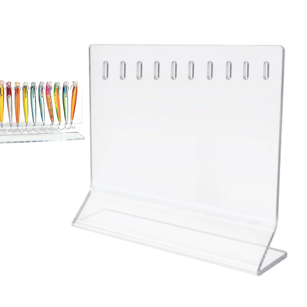 Generic fishing lure drying rack 10-hole stand keeps tackle organized for easy access.