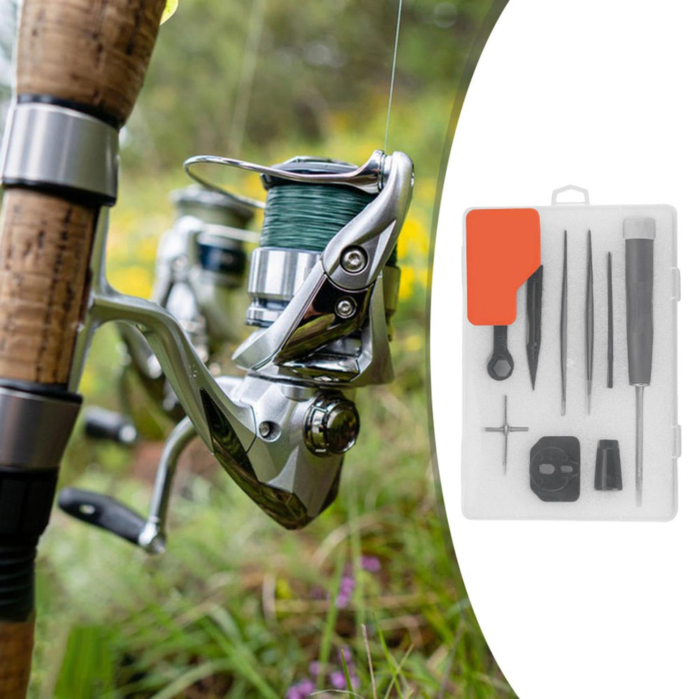 Generic Fishing Reel Maintenance Kit stainless steel construction close-up demonstrates durability.