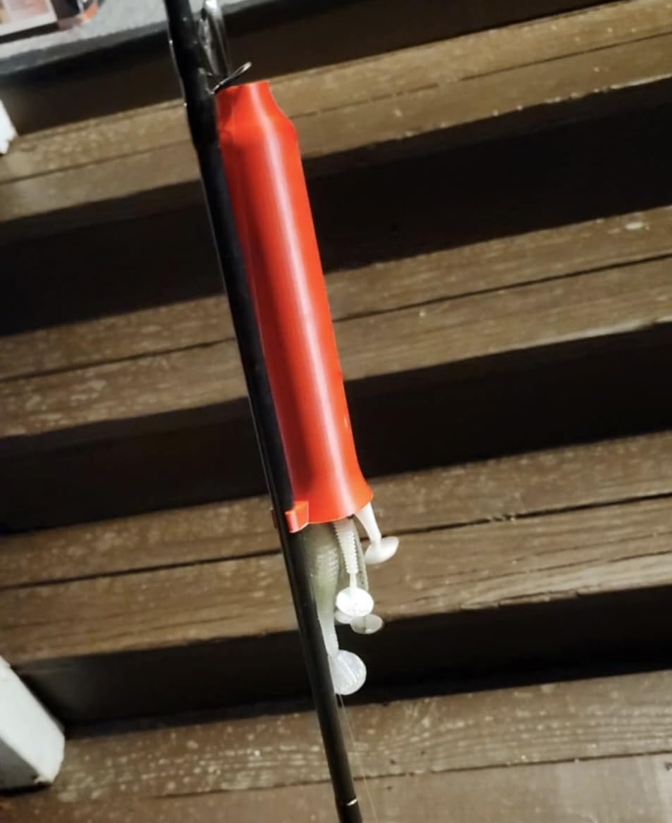 Generic orange umbrella rig cover viewed with gear bag