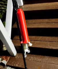 Generic orange-installed cover keeps arms secure during transport