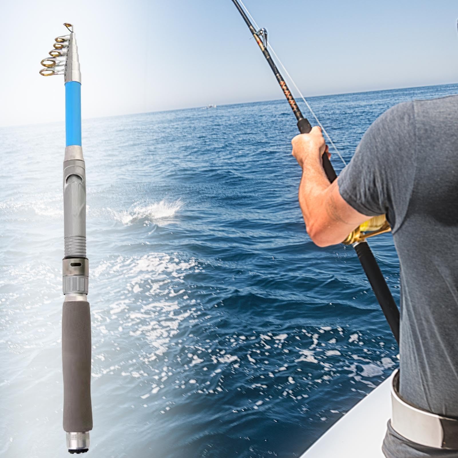 Generic Fishing Rod: sensitive tip with quick action for better bite detection.