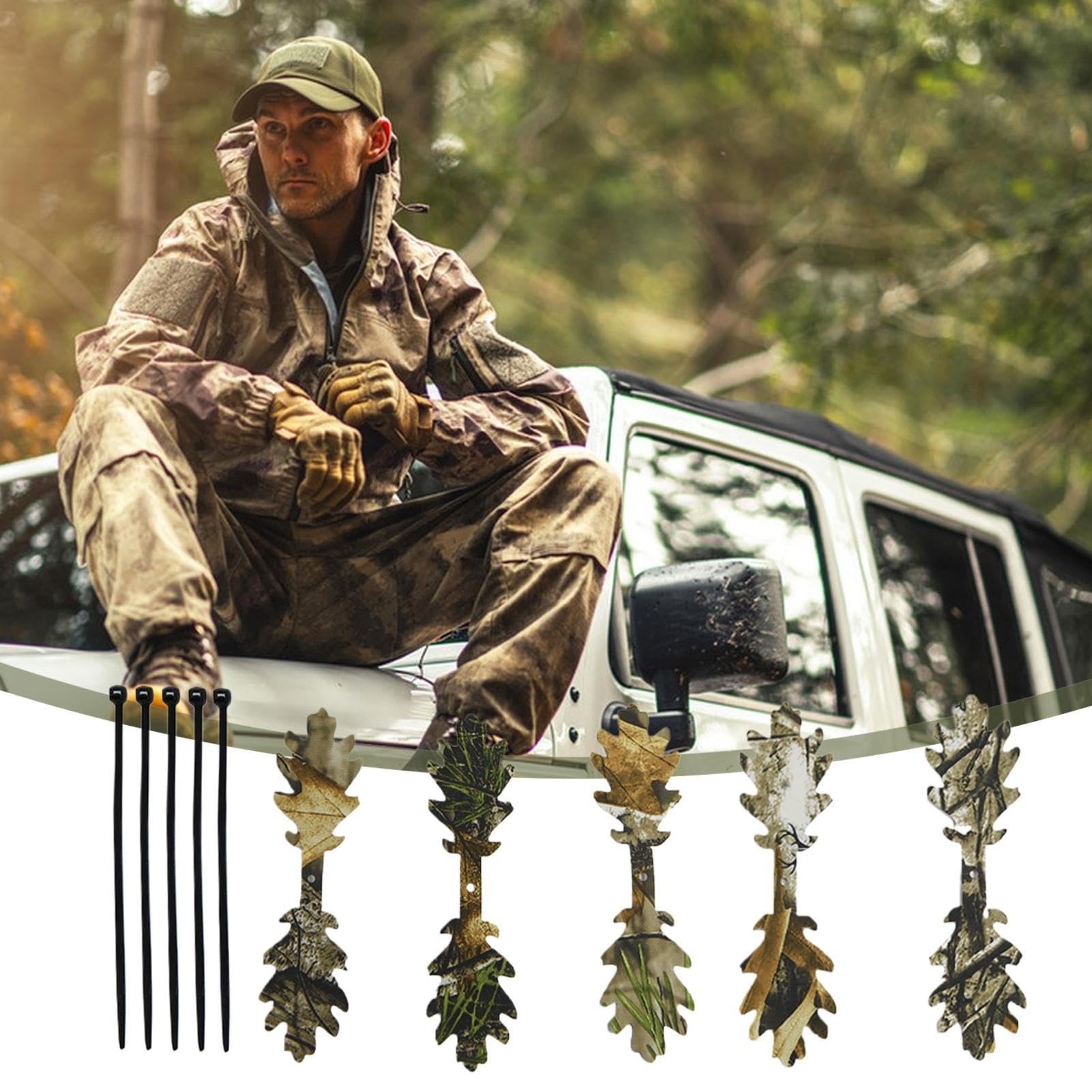 Generic Ghillie Leaf Scrim easy-setup-concealment supports rapid concealment during hunts.