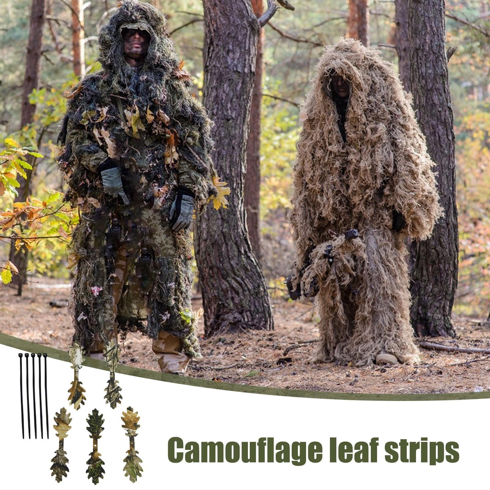 Generic Ghillie Leaf Scrim leaf-pattern-detail highlights multi-color blending for natural concealment.
