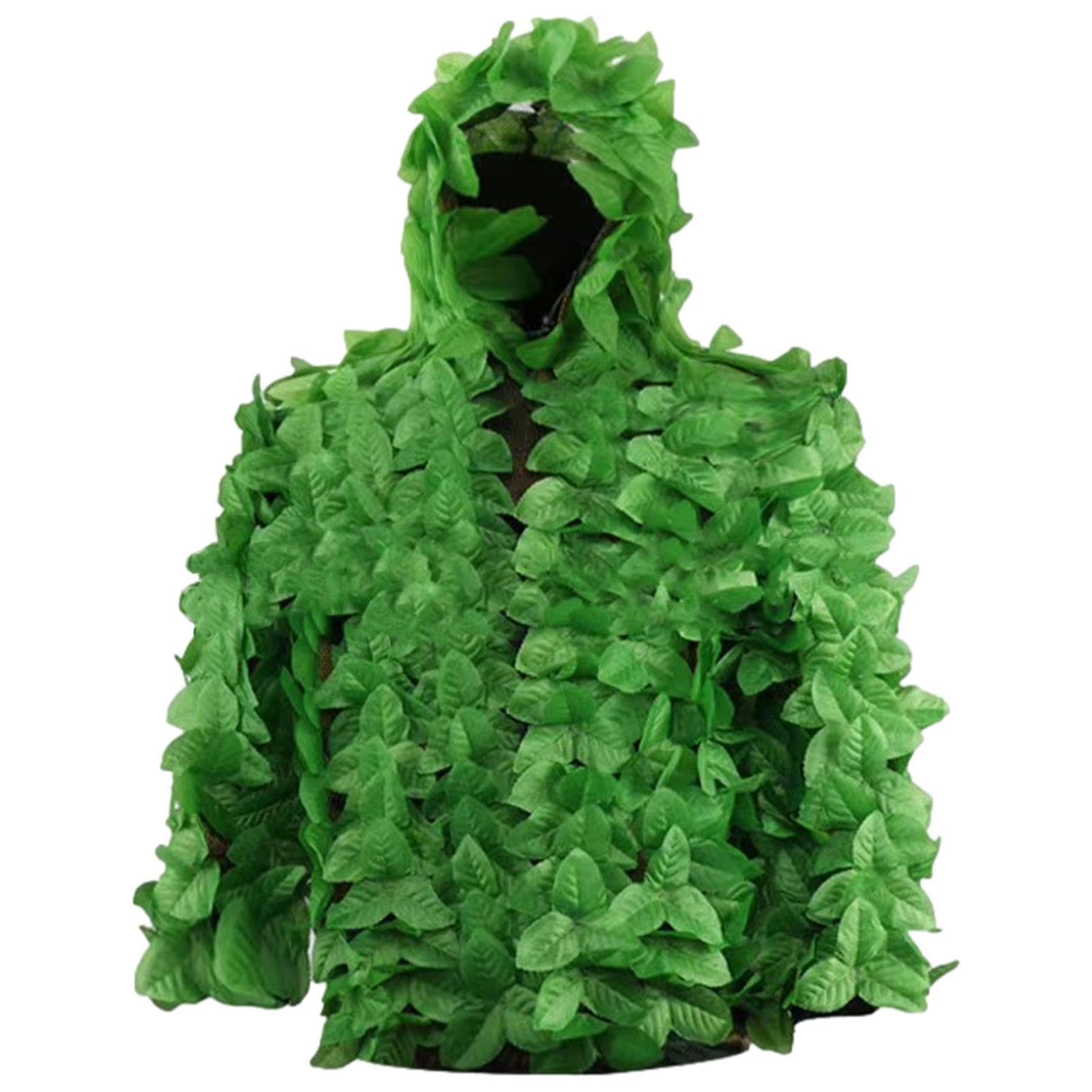 Generic Gilly Hunting Suit 3D woodland camo blends with environment