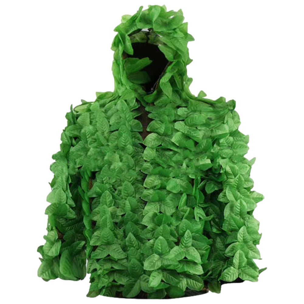 Generic Gilly Hunting Suit 3D woodland camo blends with environment