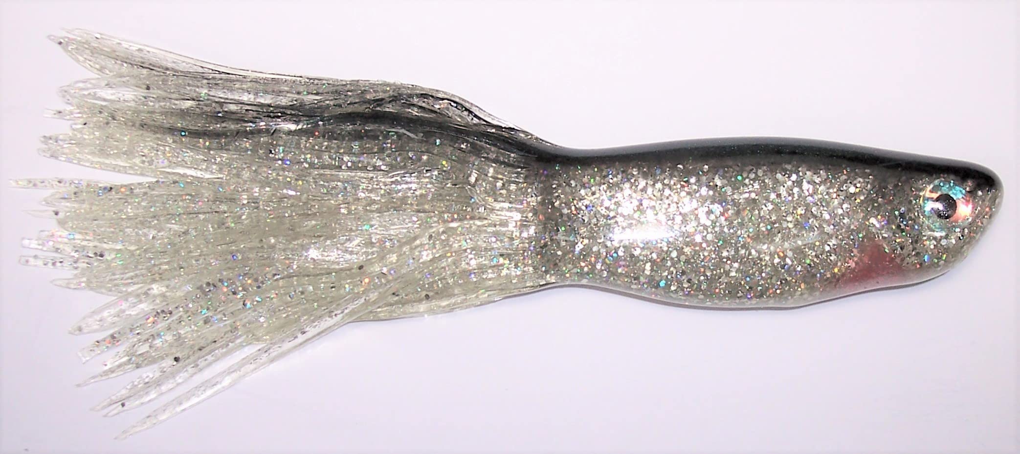 Generic Gitzit 7inch Shad Hybrid Musky Tube Bait with 3D eyes enhances lifelike attraction.