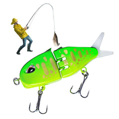 Generic Glide Bait dynamic swerve enables natural side-to-side action attracting predatory fish.