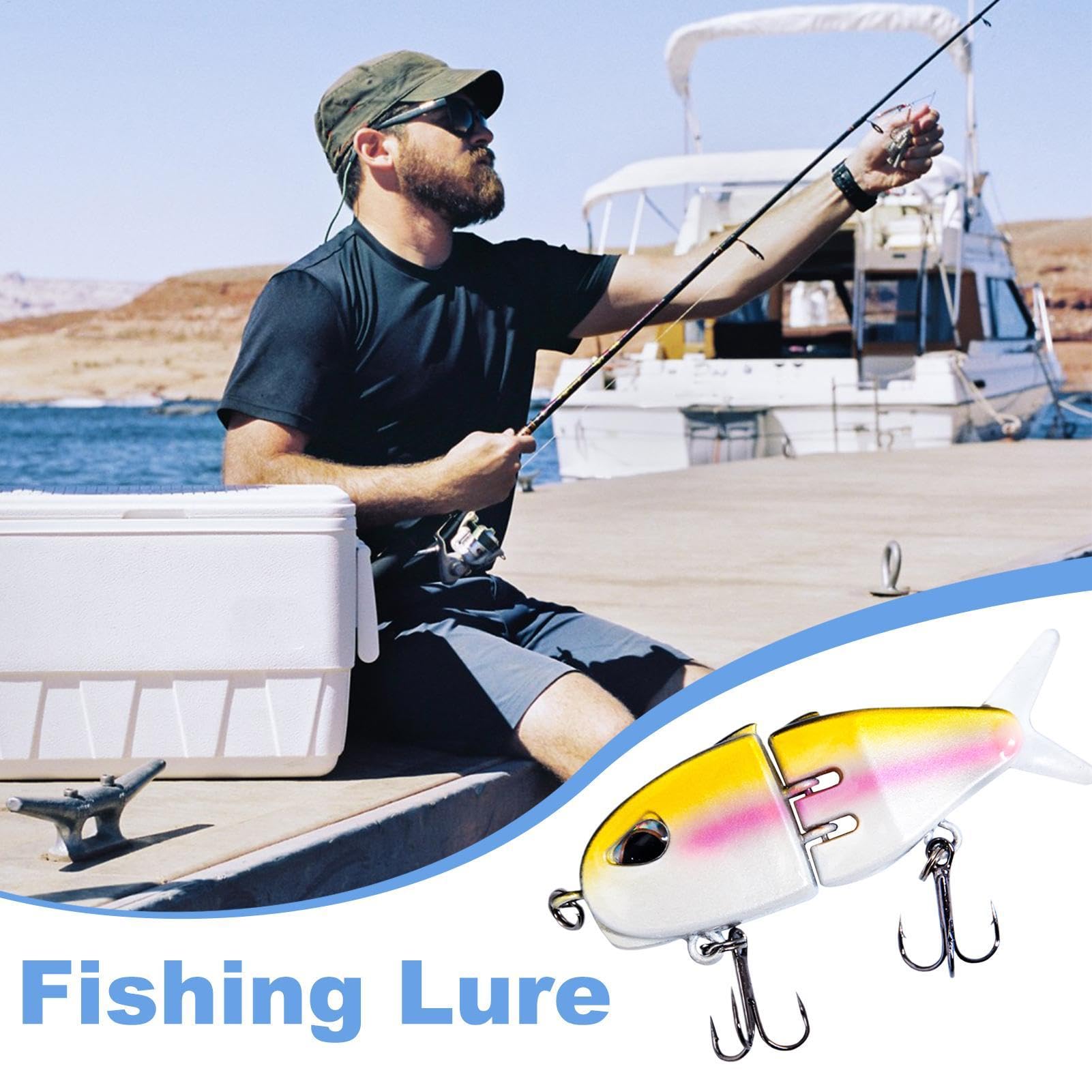 Generic Glide Bait side view showing lifelike motion for bass fishing