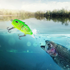 Generic Glide Bait two-section body creates lifelike swim with directional turns.