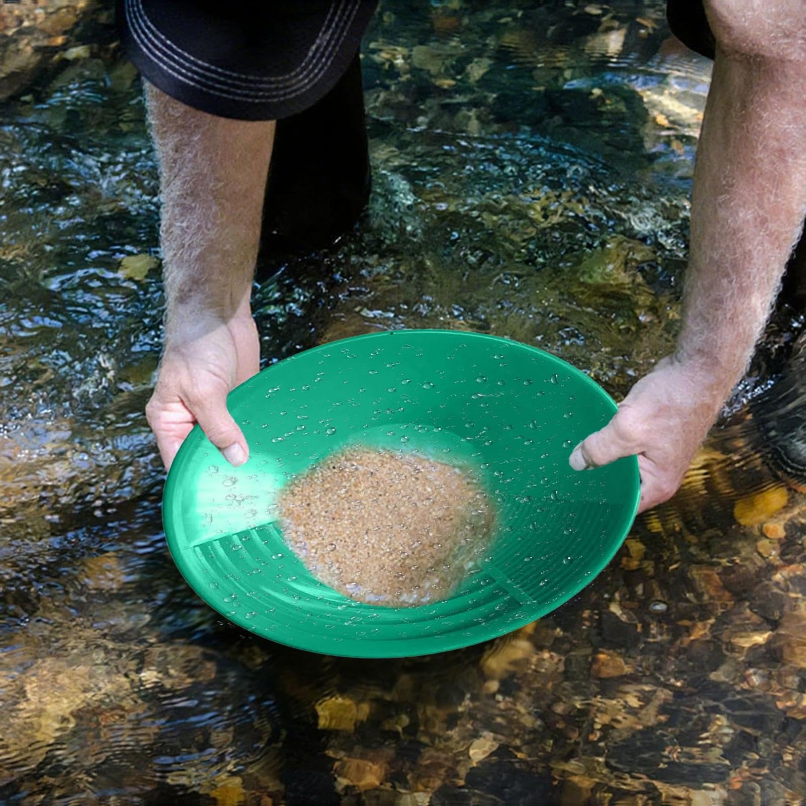 Generic Gold Pan with multi-stage riffle inside for better gold separation