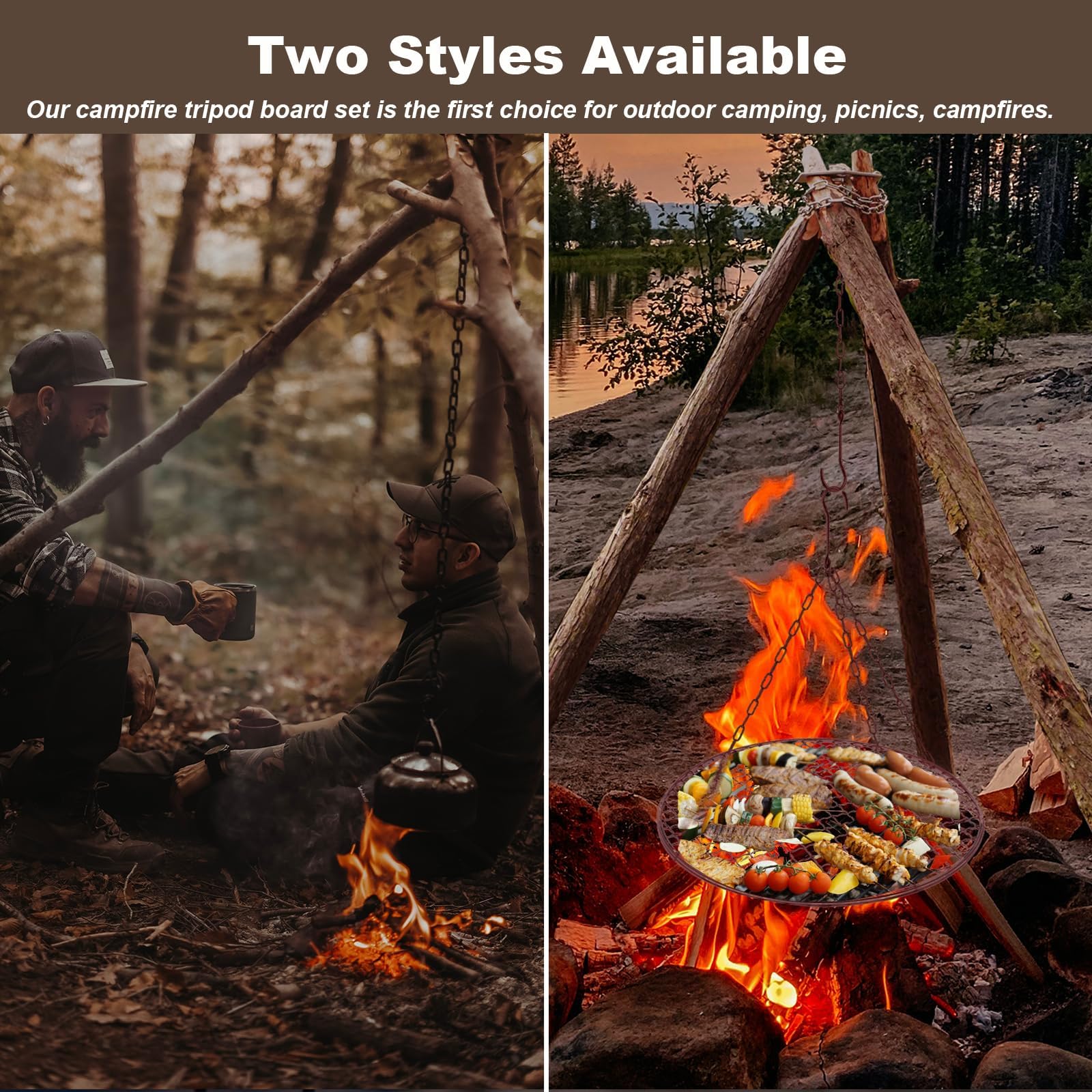 Generic grill net designed for safe campfire cooking and pot placement.