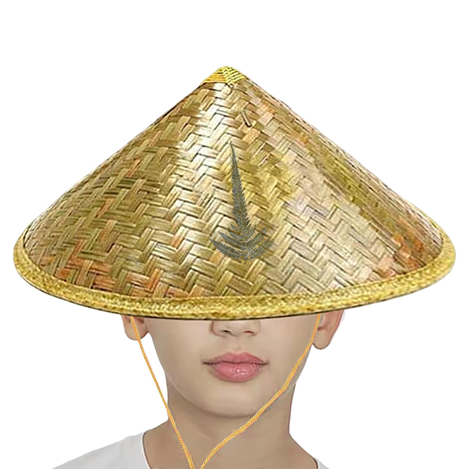 Generic conical straw hat with lightweight feel suitable for festivals and travel.