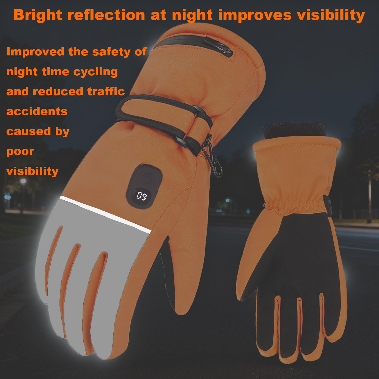 Generic heated gloves deliver flexible durability for outdoor work.