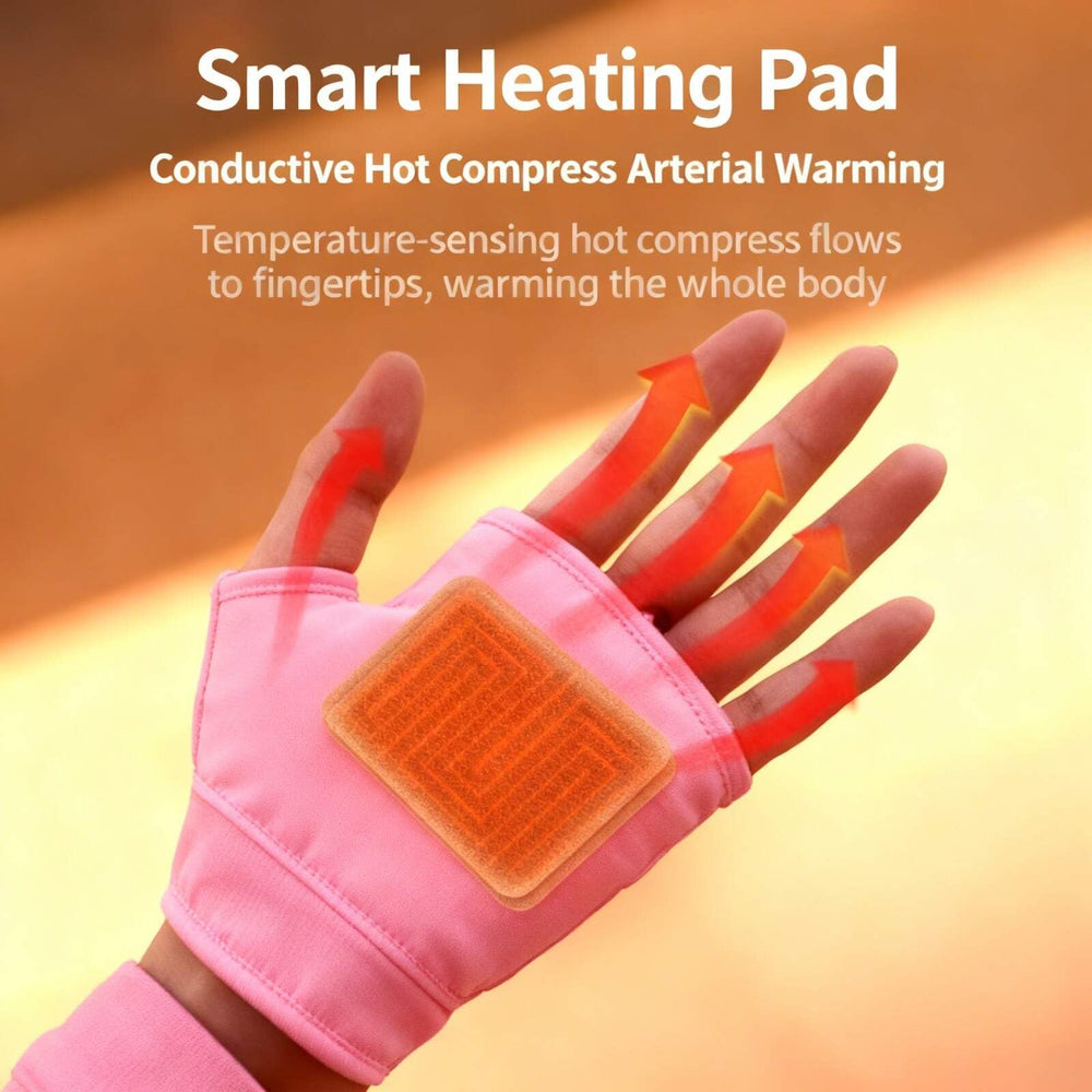 Generic heated gloves delivering even heat to palms and fingers for comfort