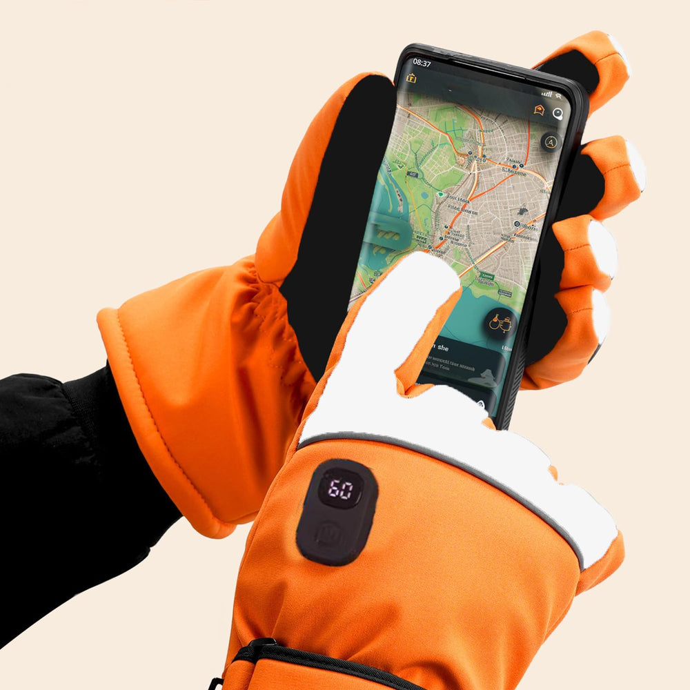 Generic heated gloves with fleece lining offer cozy, soft comfort.