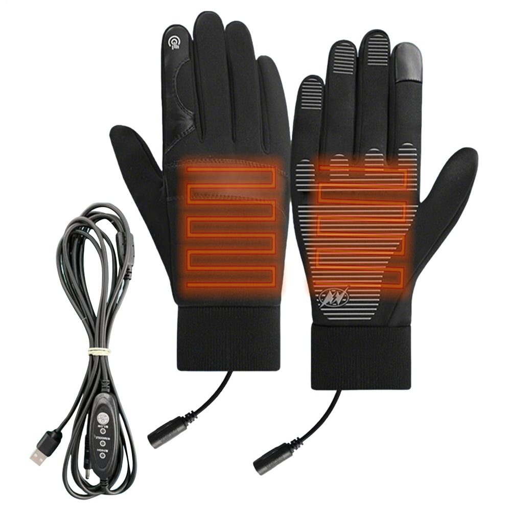 Generic Heated Gloves plush-fleece-lining offer all-day warmth for outdoor wear