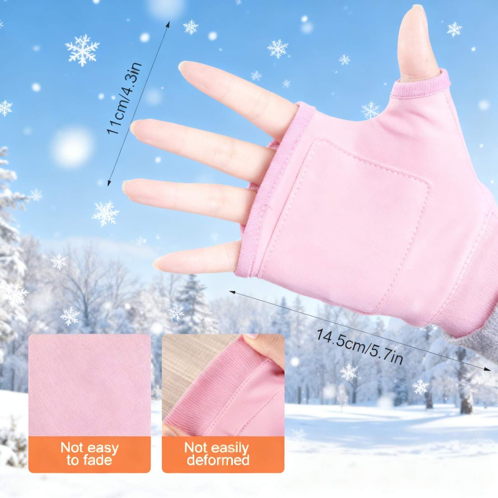 Generic heated gloves demonstrating three heating modes for customizable comfort