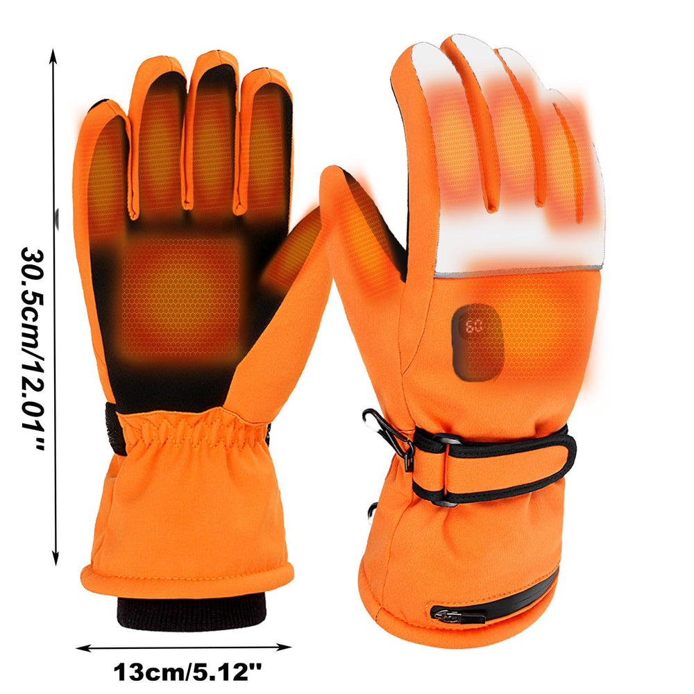 Generic heated gloves feature touchscreen-friendly fingertips for easy mobile use.