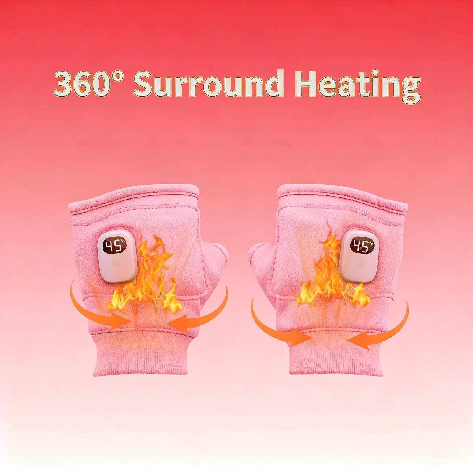 Generic heated gloves charging via Type-C for fast recharge during activities