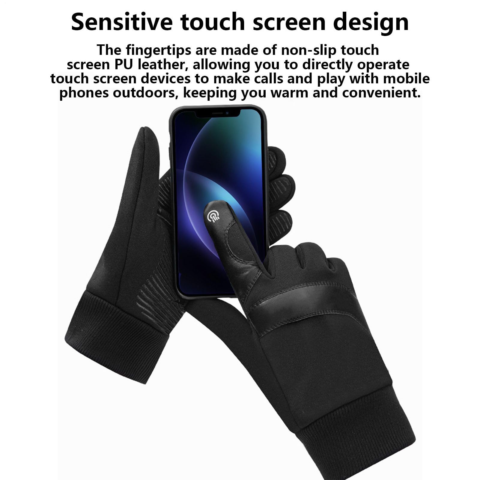 Generic Heated Gloves waterproof-fabric keep hands dry in rain and snow