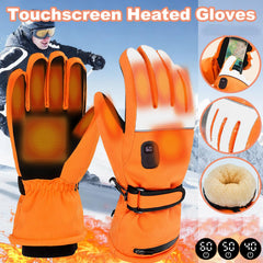 Generic heated gloves with waterproof shell protect hands in light rain.
