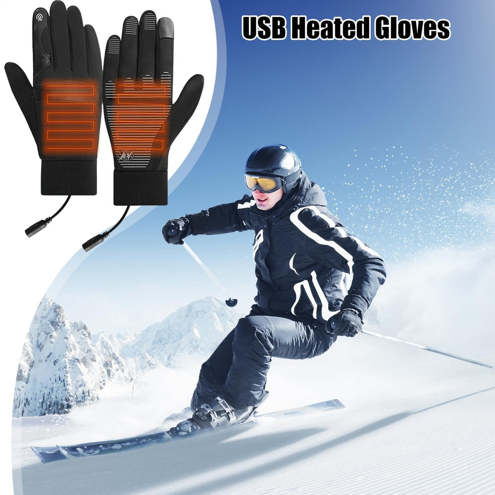 Generic Heated Gloves windproof-rainproof shield hands from wind and moisture
