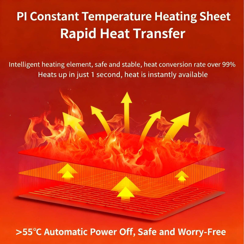 Generic heated gloves with windproof seal providing 360° warmth across hands