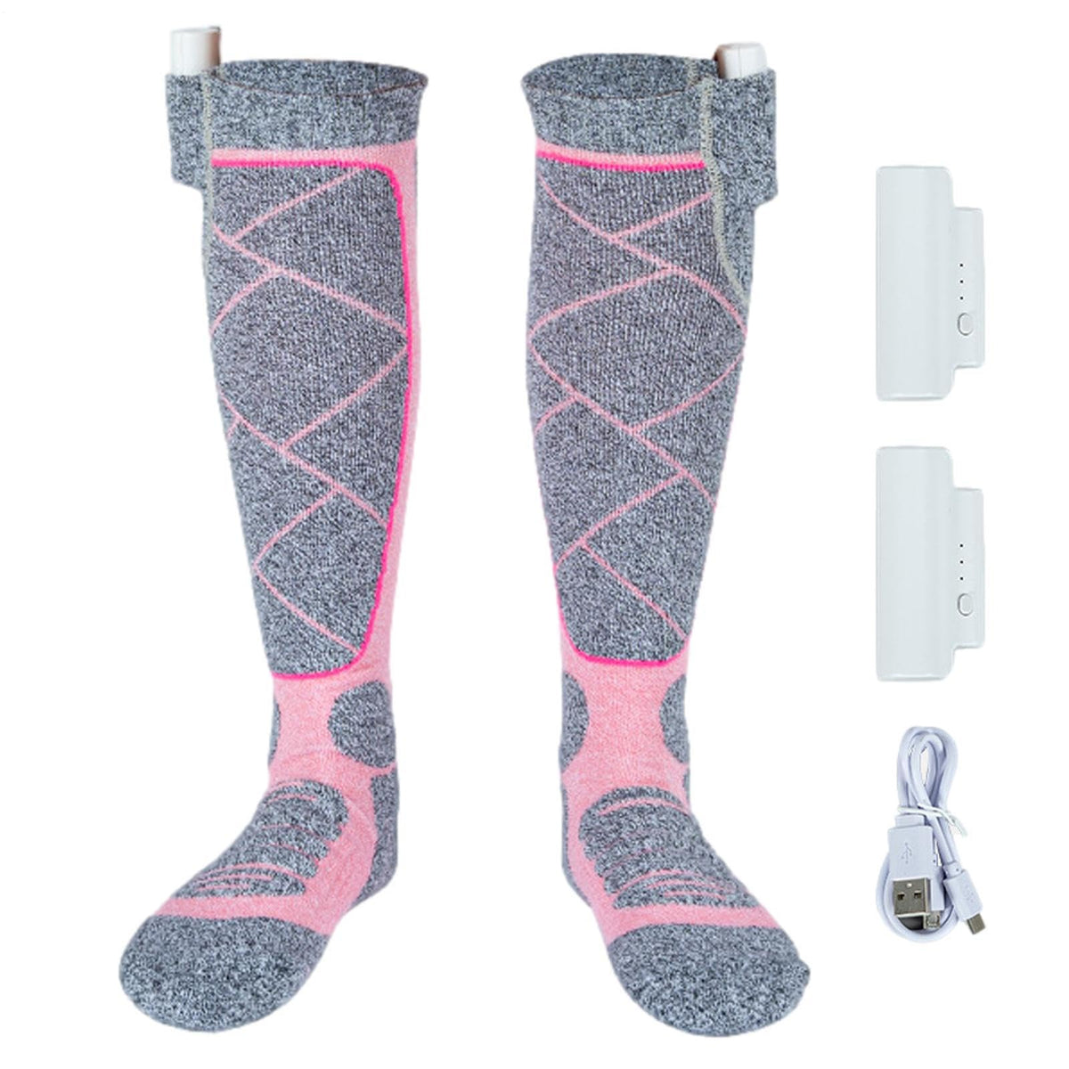 Generic heated socks with 2200mAh battery for outdoor warmth