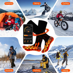 Generic heated socks battery display highlights power level monitoring