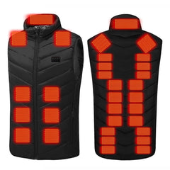 Generic heated vest control panel with four adjustment options for precise warmth.