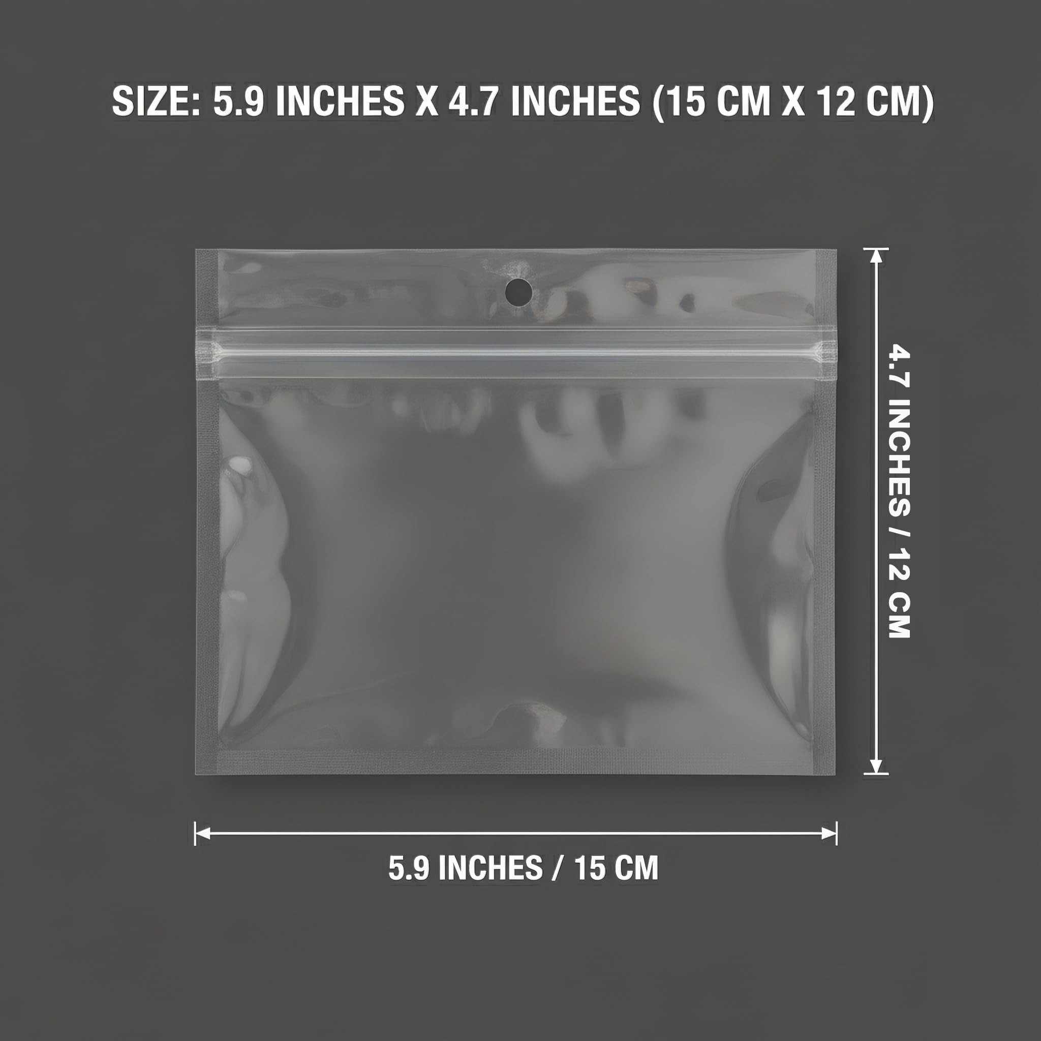 Generic heavy-duty clear bags showing durable material and quick at-a-glance lure identification.