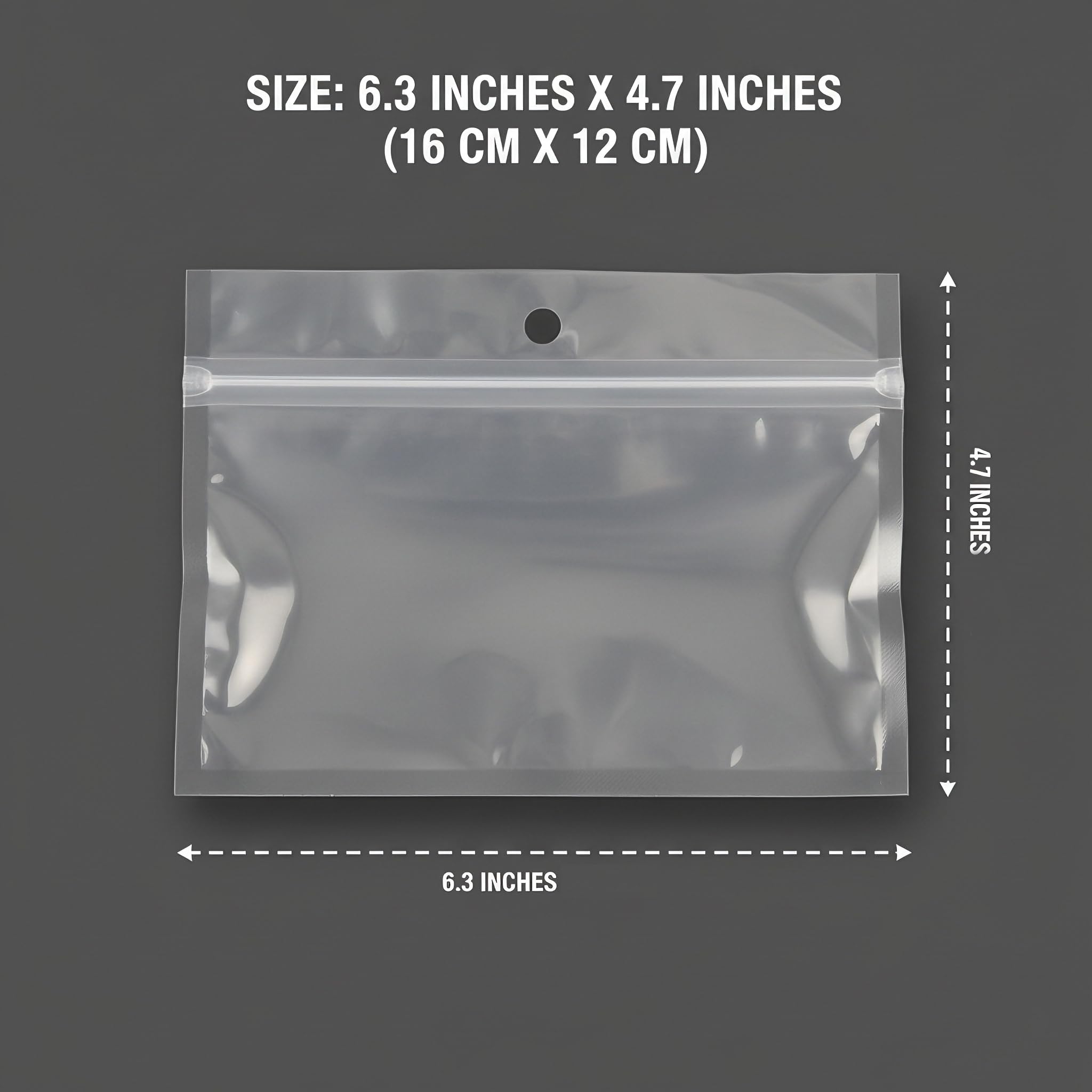 Generic heavy-duty clear zipper bags provide leakproof protection for fishing gear.