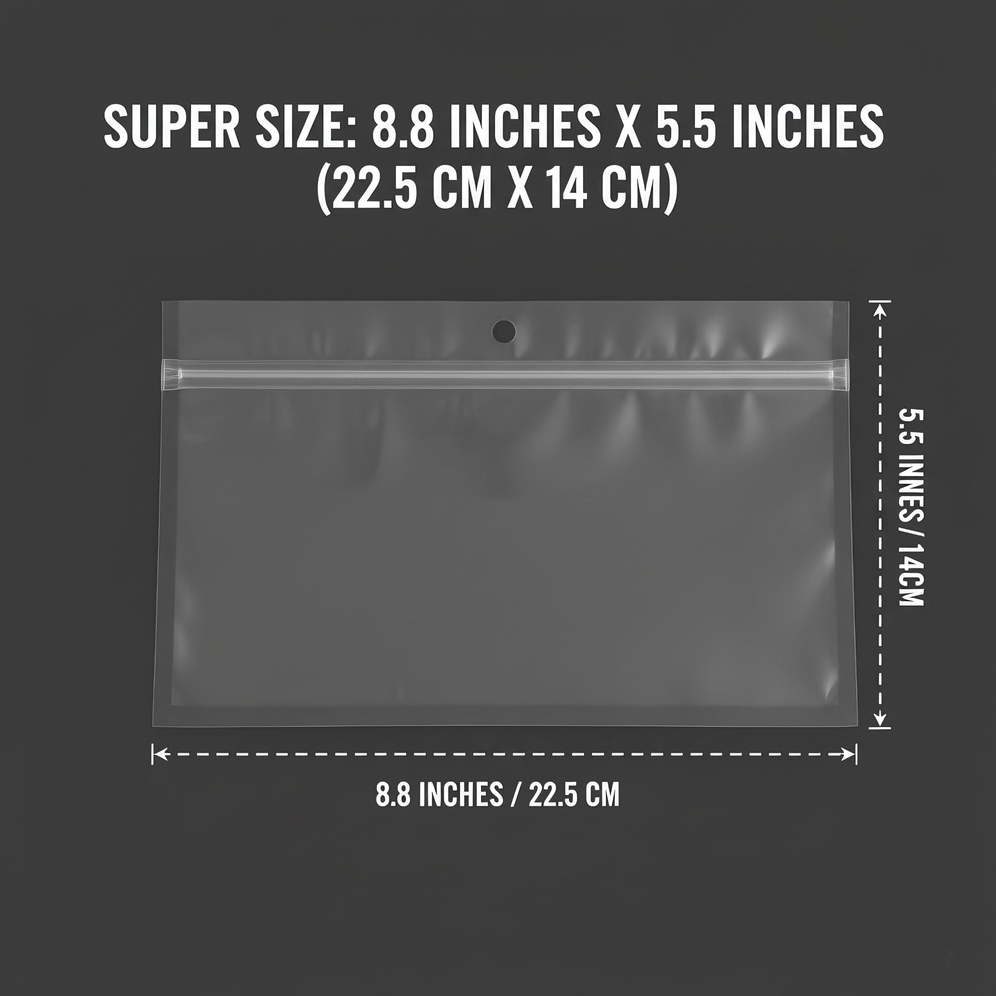 Generic heavy-duty clear zipper bags with secure lock for spill-free gear storage.