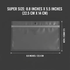 Generic heavy-duty clear zipper bags with secure lock for spill-free gear storage.