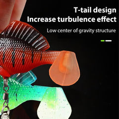 Generic hidden-hook top-fin design reducing snag on cover.