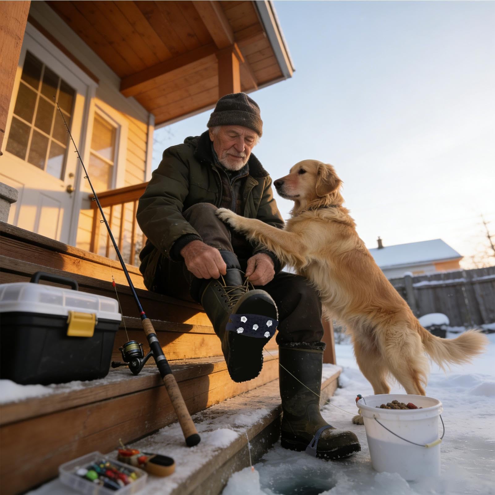 Generic Ice Cleats offer easy attachment and removal for quick transitions