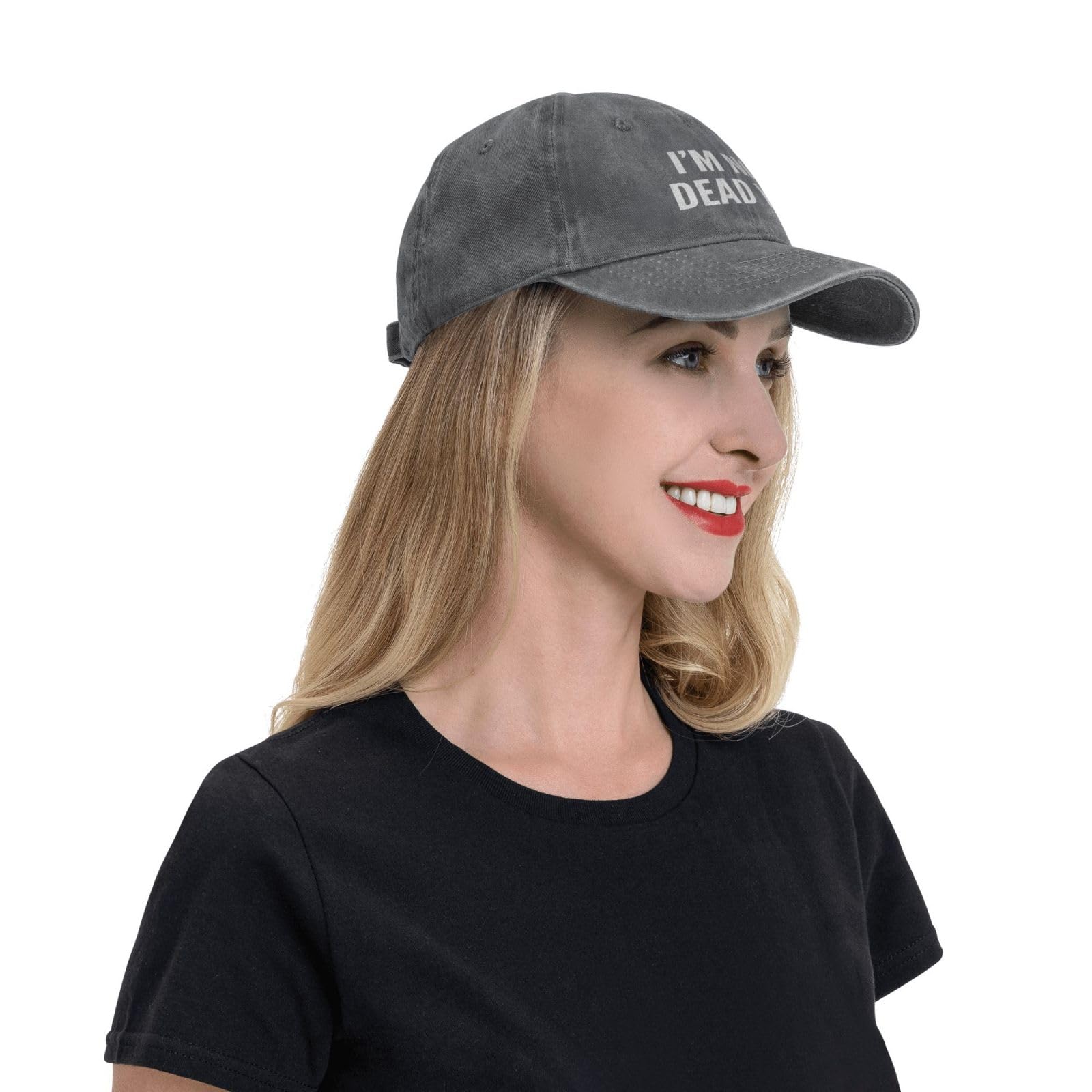 Generic I'm Not Dead Yet Hat back adjustment strap ensures a comfortable fit