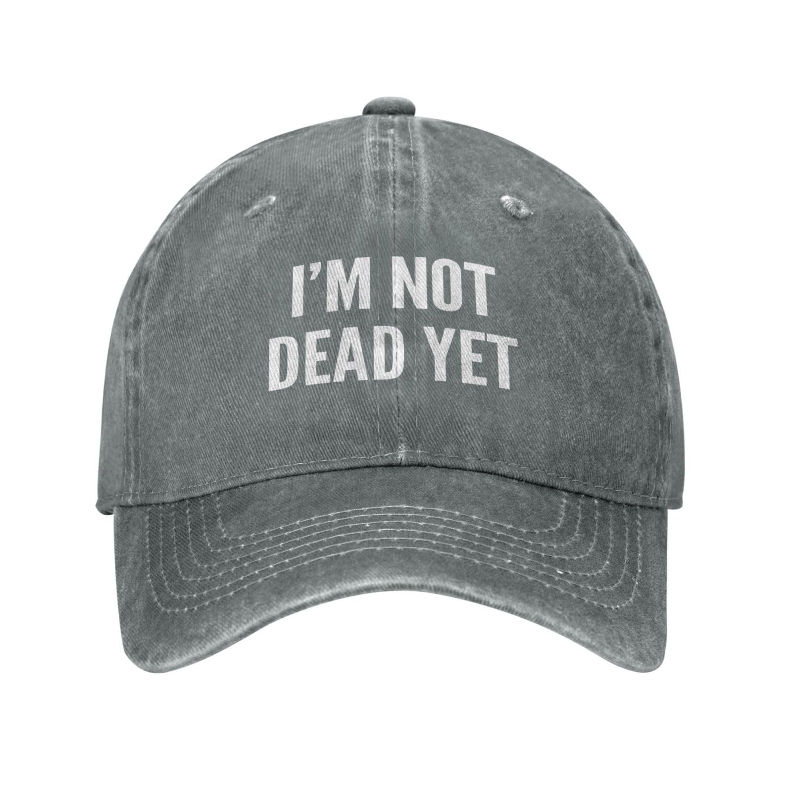 Generic I'm Not Dead Yet hat sweatband detail for moisture absorption during wear.
