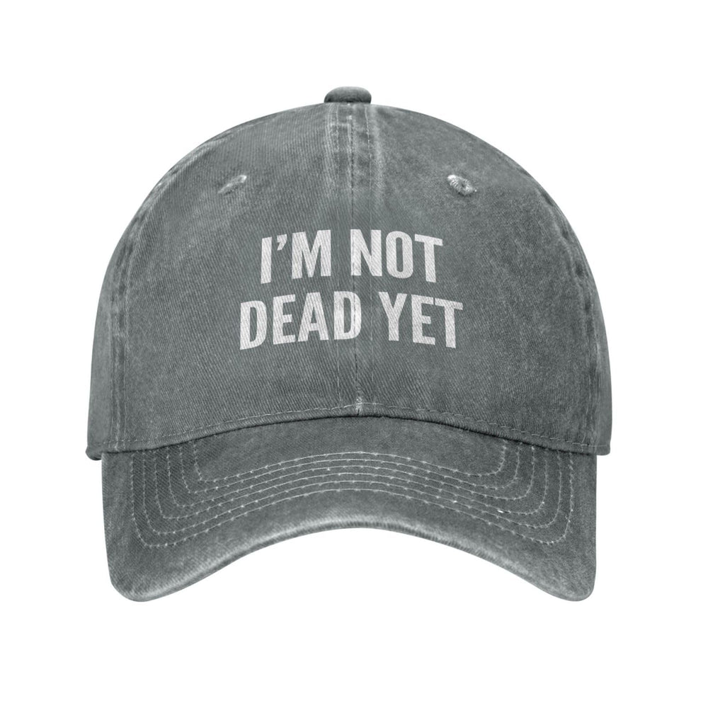 Generic I'm Not Dead Yet hat sweatband detail for moisture absorption during wear.