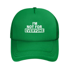 Generic im-not-for-everyone hat back mesh detail, breathable comfort for warm days