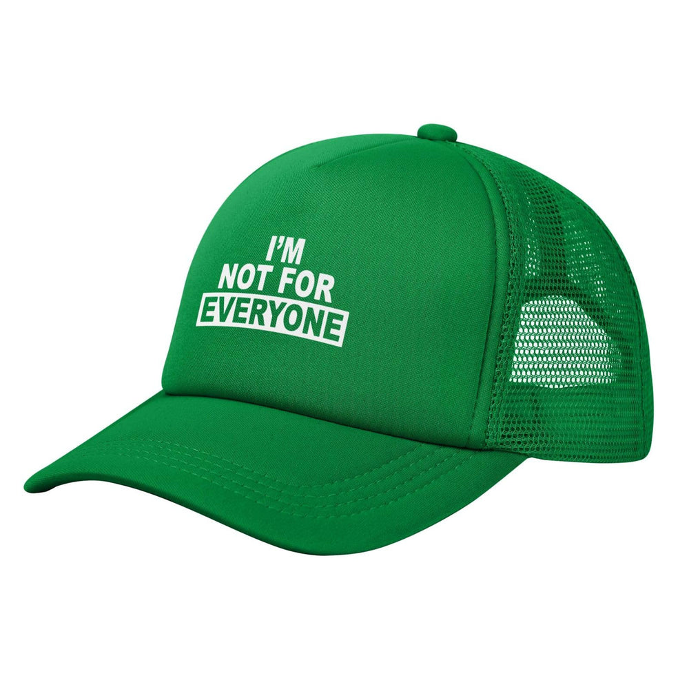 Generic im-not-for-everyone hat front view, versatile casual style for everyday outdoor wear