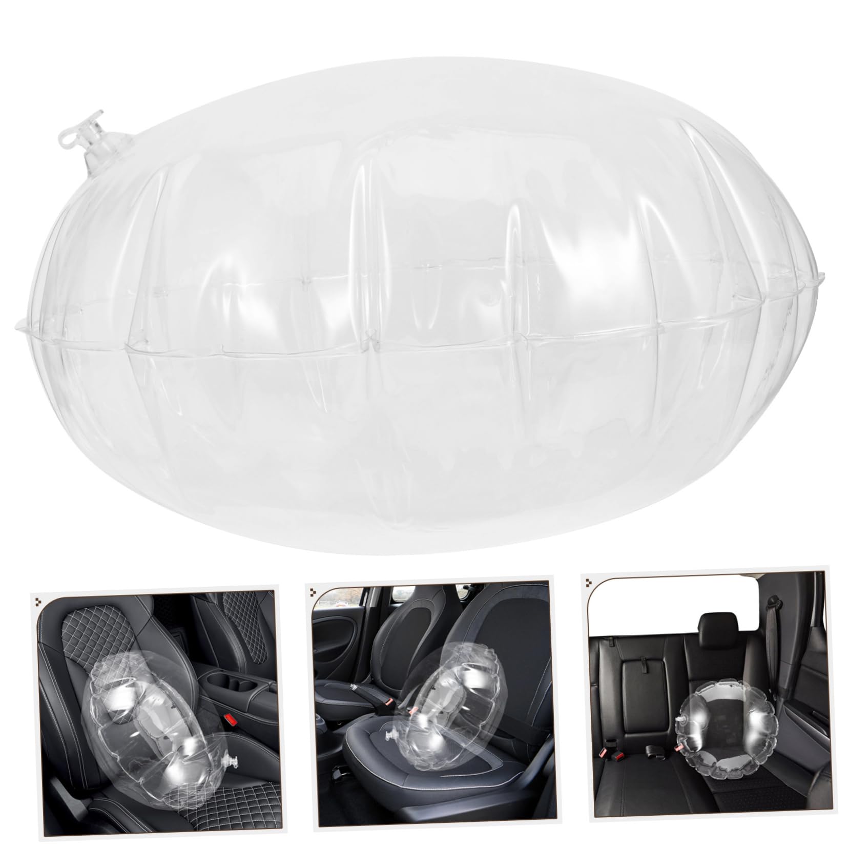 Generic inflatable pillow round clear: car-seat friendly travel companion